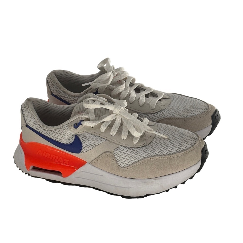 Nike Sneakers Air Max SYSTM‎ Women Size 9.5 White Orange 80's Style